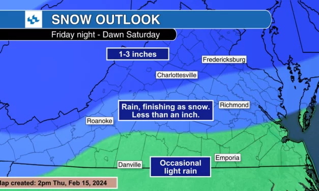 Some Friday night snow and a chilly weekend