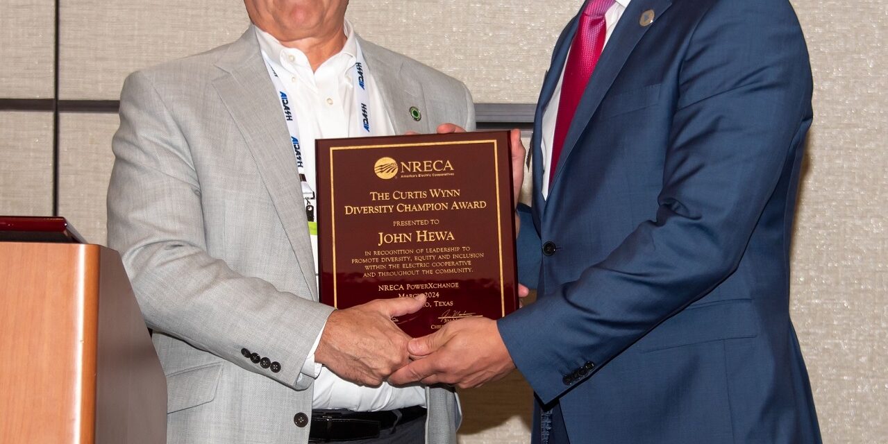 REC President and CEO, John D. Hewa, Honored with Prestigious Diversity Champion Award