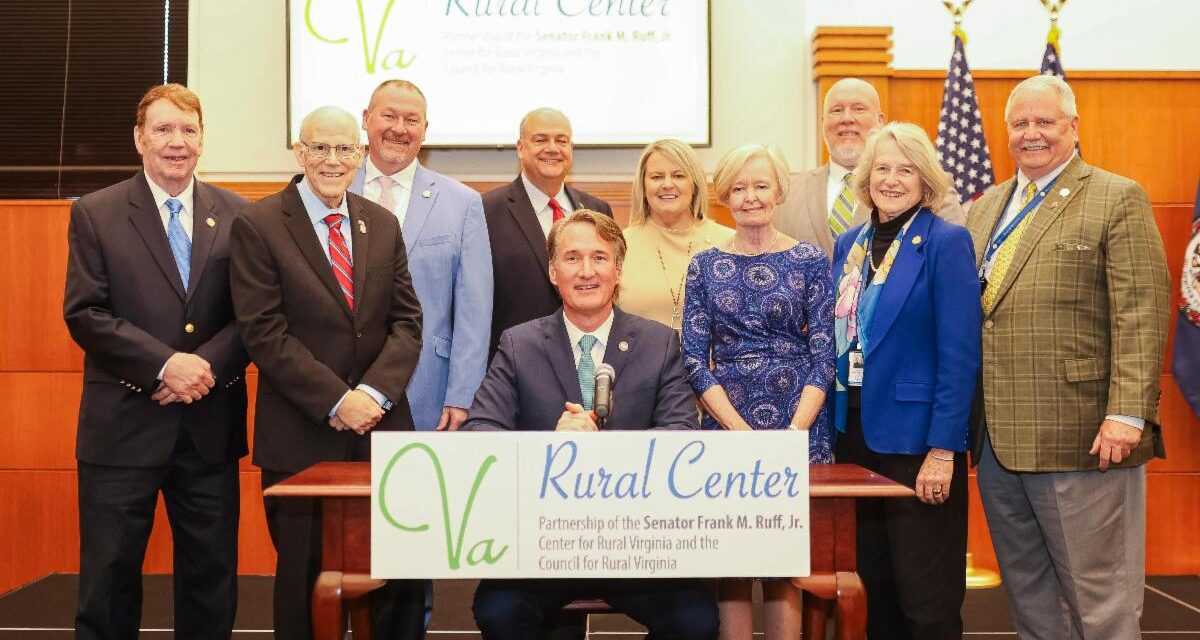 Governor Glenn Youngkin Signs Legislation to Rename the Center for Rural Virginia as the Senator Frank M. Ruff, Jr. Center for Rural Virginia