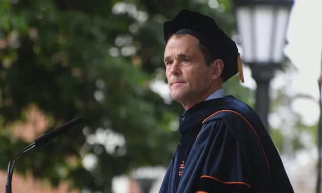 Handful of UVa graduates walk out on President Jim Ryan’s opening address