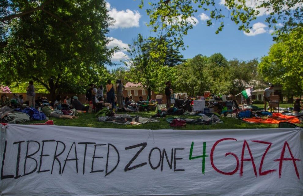 UVa student protest diminishes in size as it enters its third day