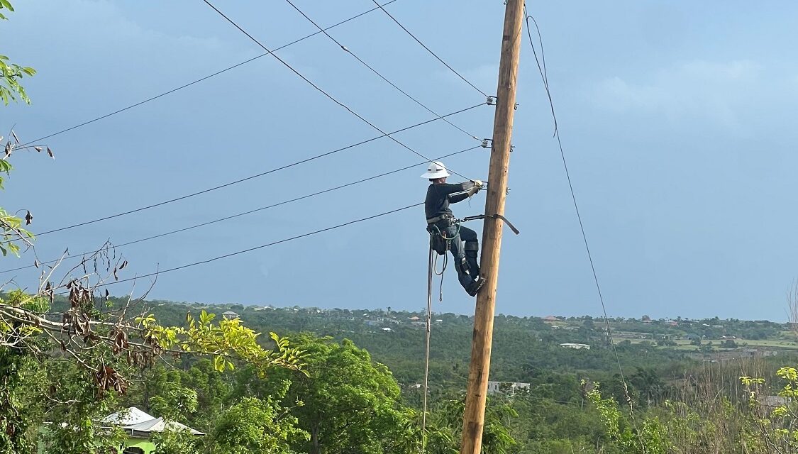 NNEC Lineworker, Gena Boarman, and Team Complete Power Restoration in Jamaica