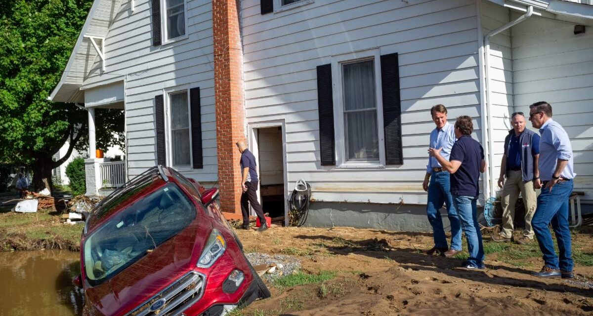 Governor Glenn Youngkin Assesses Storm Damage Caused by Hurricane Helene in Southwest Virginia