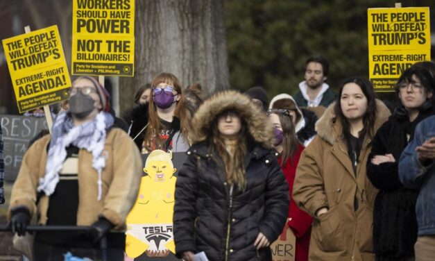 In Monroe Park, protesters rally against Trump