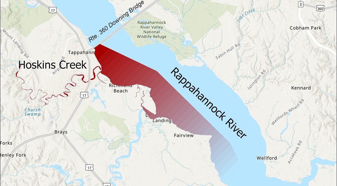 Three Rivers Health District Issues Recreational Swimming Advisory for Hoskins Creek, Rappahannock River due to Sewage Discharge