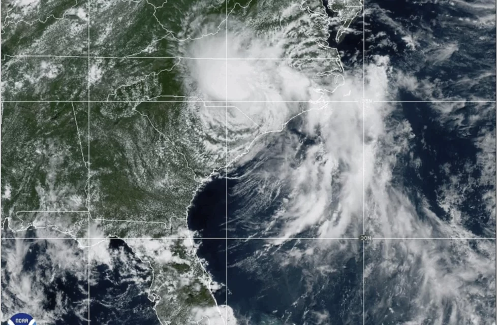 Chantal, now a tropical depression, raises concerns of flash flooding in North Carolina and Virginia