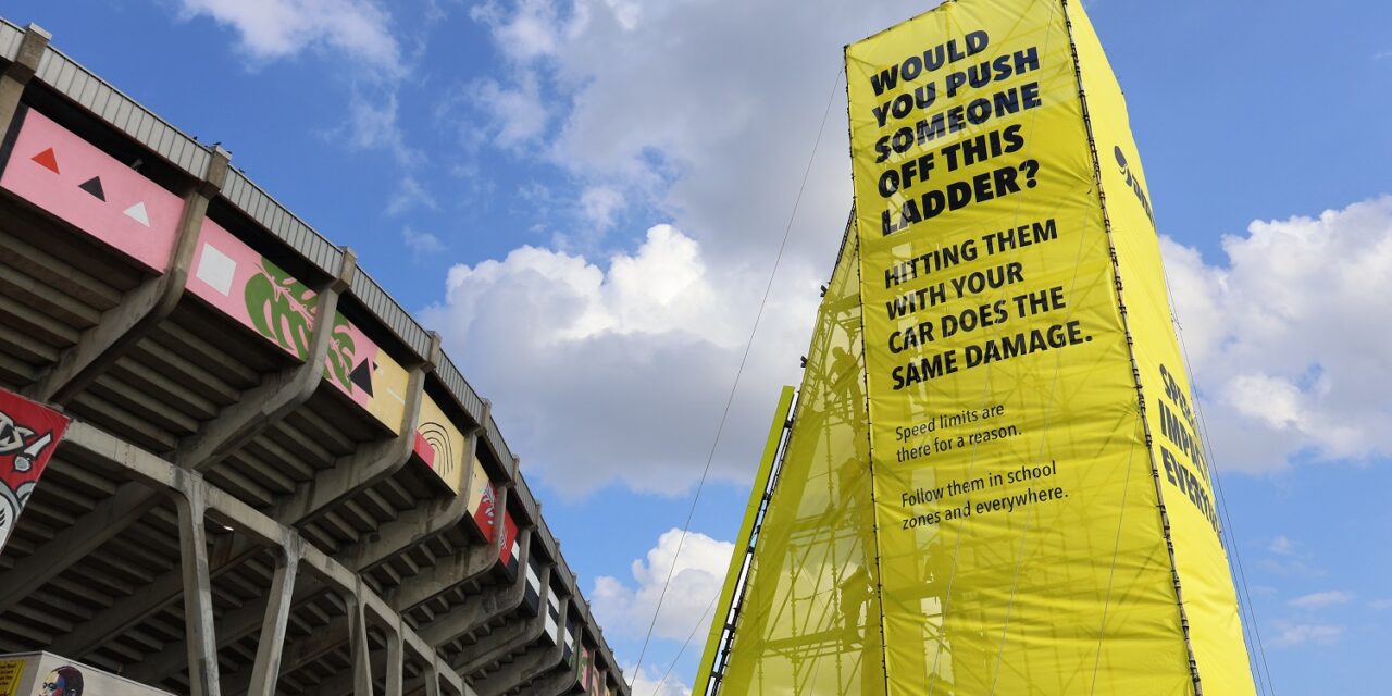 DMV’s 54-Foot Ladder Returns to Demonstrate the Powerful Effect of Speed in Crashes