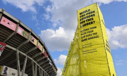 DMV’s 54-Foot Ladder Returns to Demonstrate the Powerful Effect of Speed in Crashes