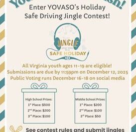 Safe Driving Holiday Jingle Competition Open for Virginia Youth and Teens   Enter for a Chance to Win $500