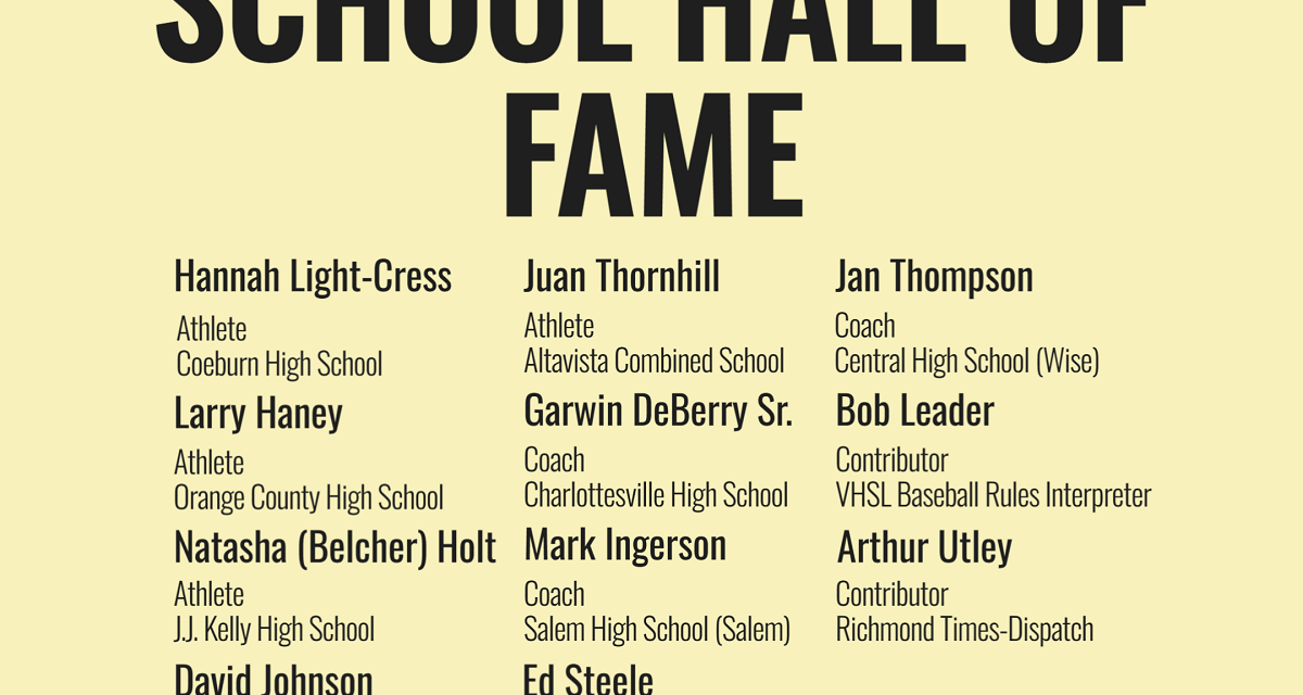 Virginia High School Hall of Fame to enshrine 11 in Class of 2026