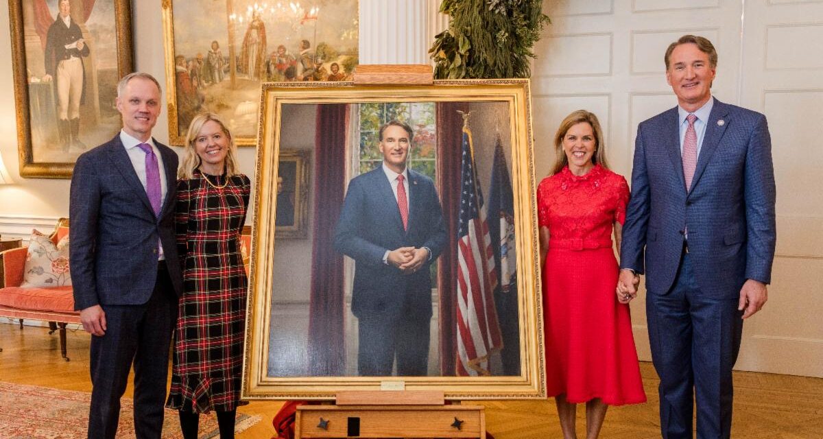 Governor Glenn Youngkin and First Lady Suzanne S. Youngkin Celebrate Official Portrait Unveiling