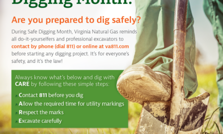 irginia Natural Gas reminds customers to contact VA811 during safe digging month