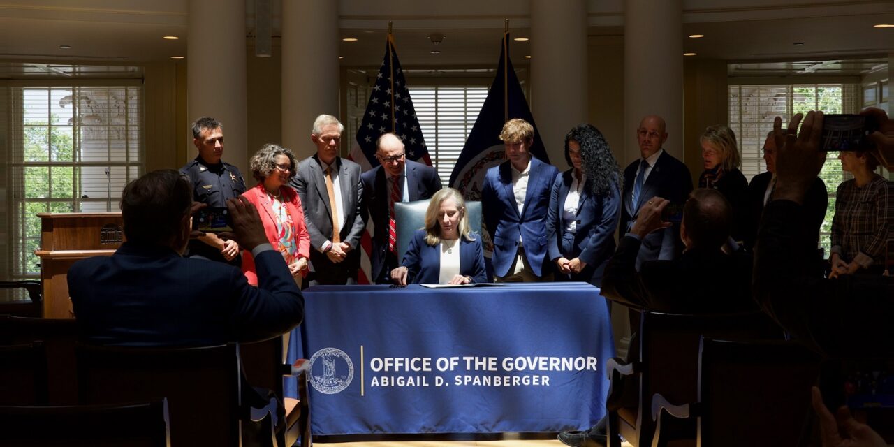 At UVA, Governor Spanberger Signs Bills to Keep Students Safe, Support Law Enforcement Officers on College Campuses