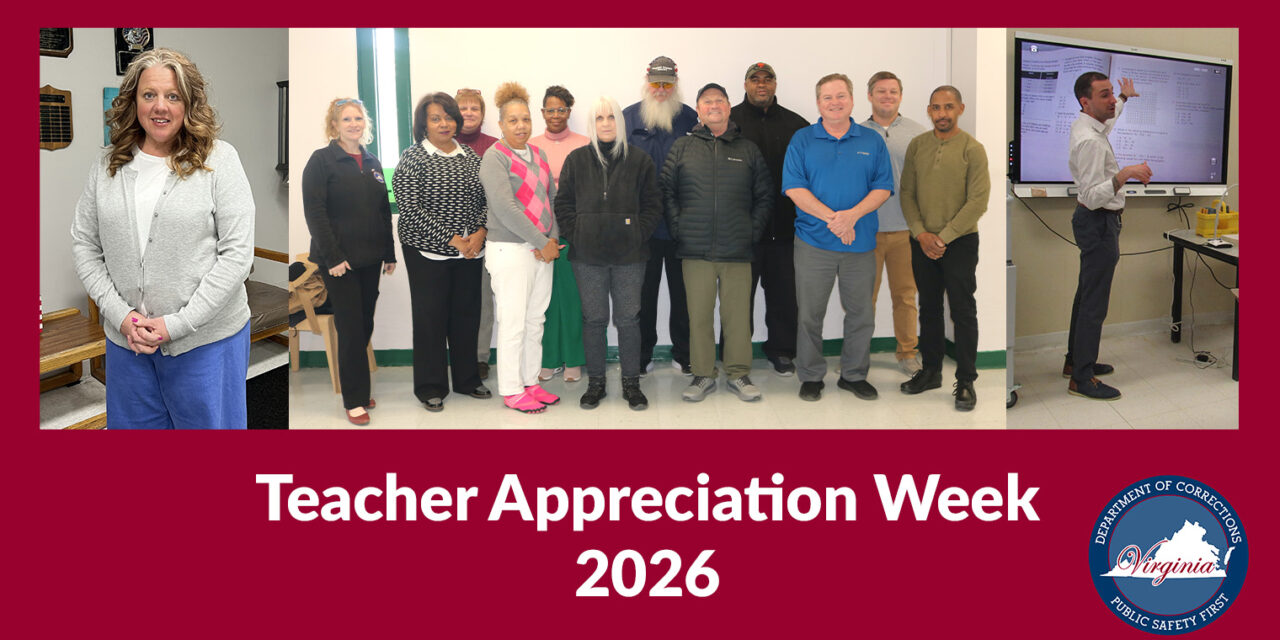 VADOC Celebrates Teacher Appreciation Week 2026